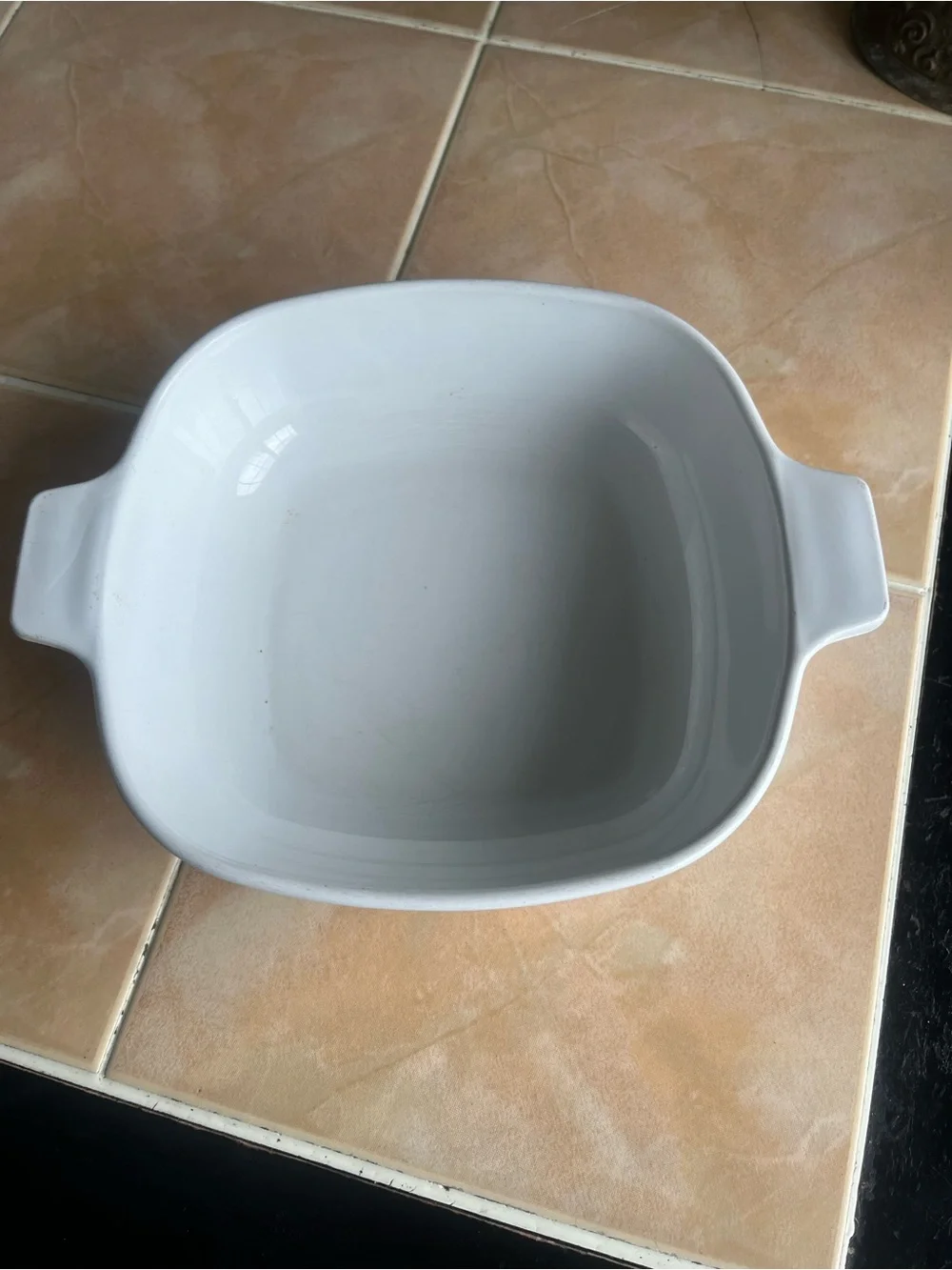Vintage Corningware white Ceramic Floral-Accent Baking Dish - Blue Floral